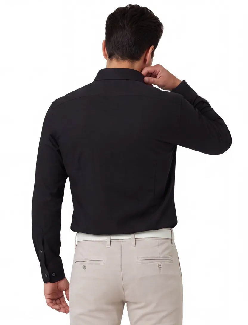 BOSS Black overhemd zwart slim fit