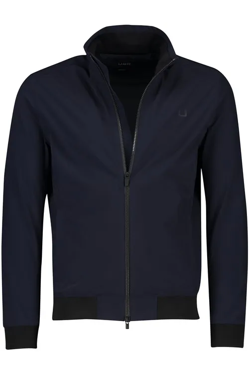 UBR zomerjas donkerblauw normale fit effen rits