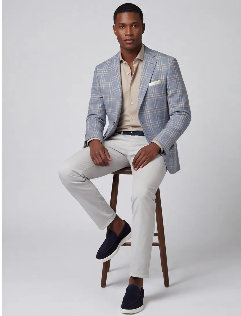 Geruit colbert Carl Gross model Tomson Modern Fit