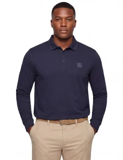 Hugo Boss Poloshirt BOSS donkerblauw slim fit