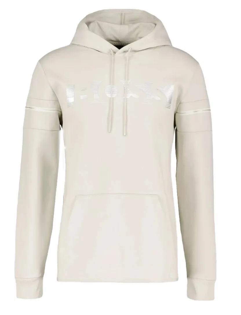 Hugo Boss trui beige effen met opdruk