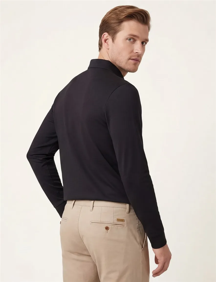 BOSS Pado polo regular fit zwart katoen
