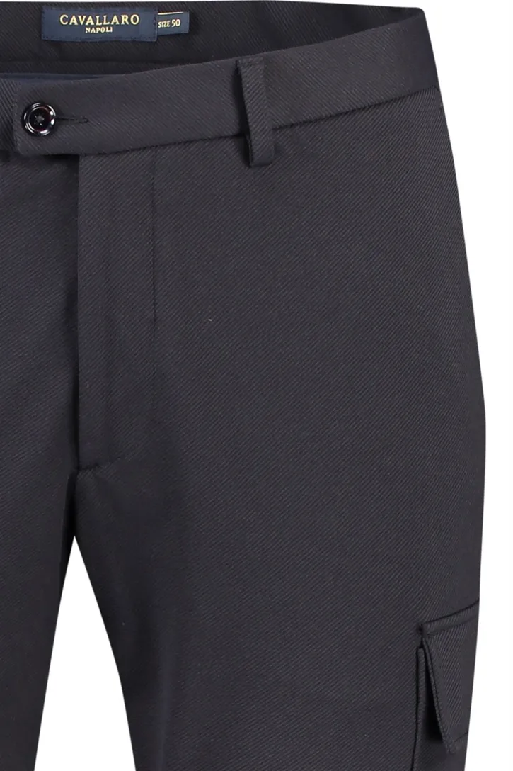 Cavallaro Pantalon cargo donkerblauw effen Fontana