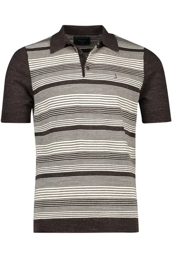 Butcher of Blue poloshirt korte mouw bruin Butcher of Blue