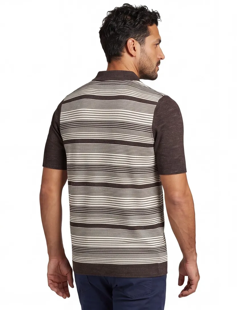 poloshirt korte mouw Butcher of Blue bruin