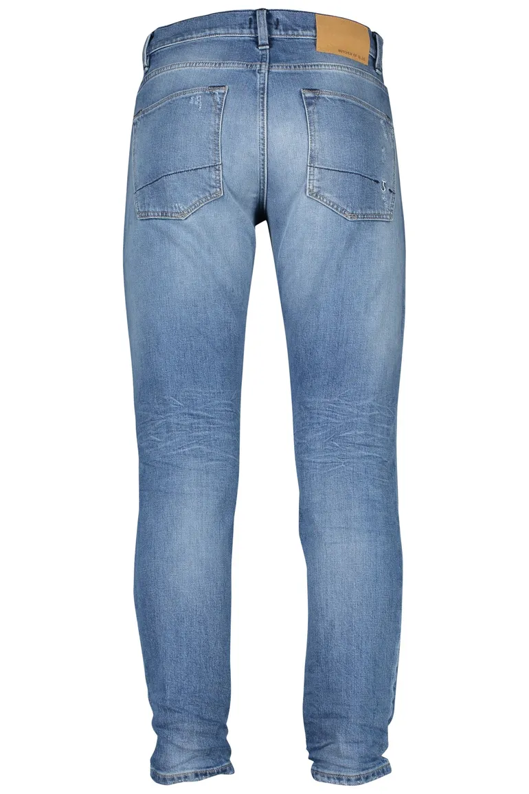 pantalon Butcher of Blue lichtblauw effen denim, katoen