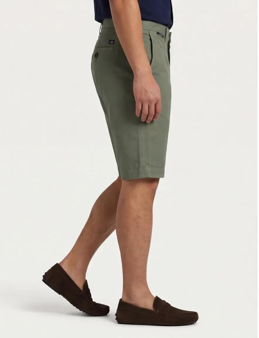 korte broek Superdry groen effen katoen