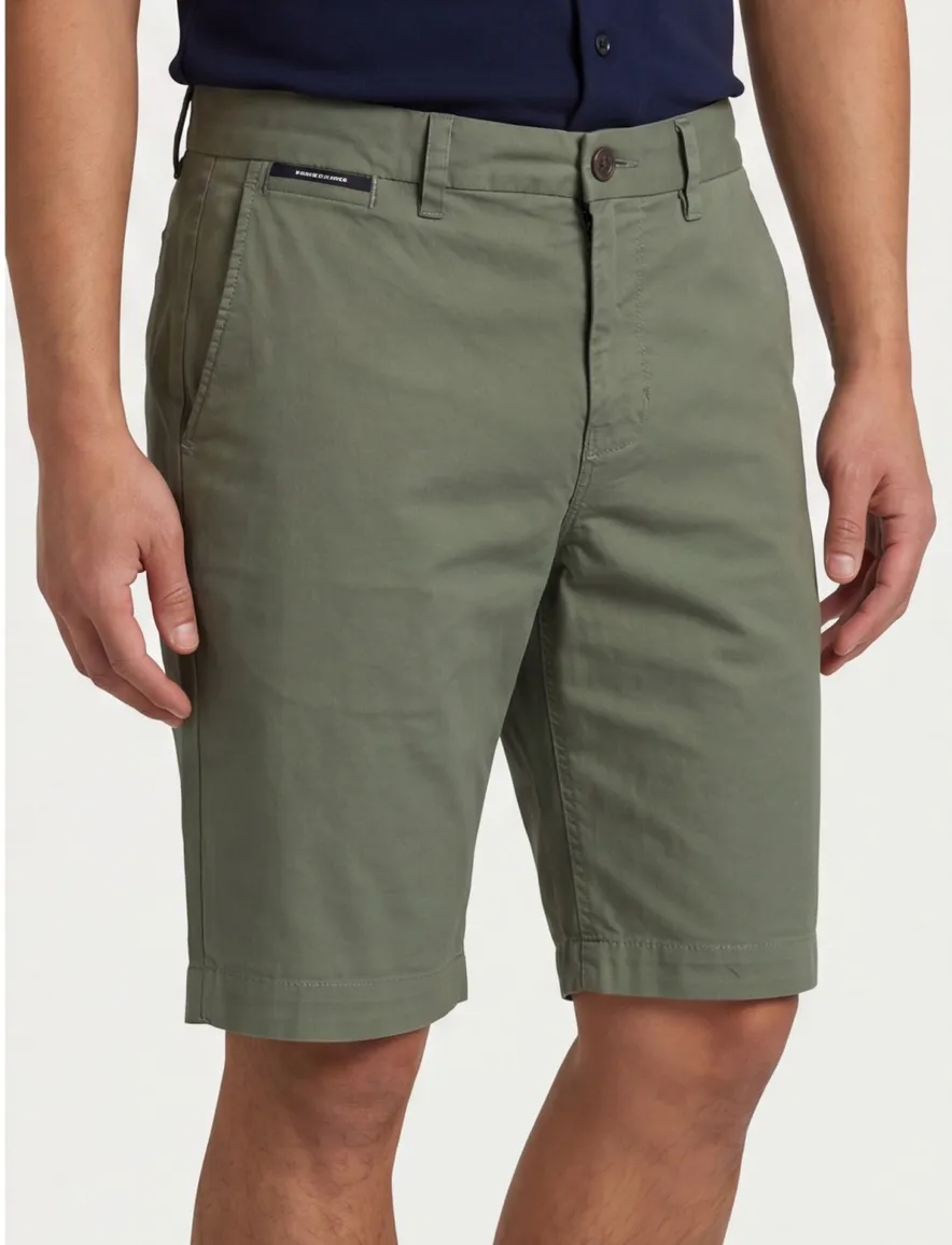 korte broek Superdry groen effen katoen