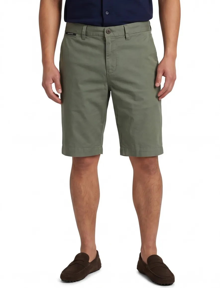 korte broek Superdry groen effen katoen