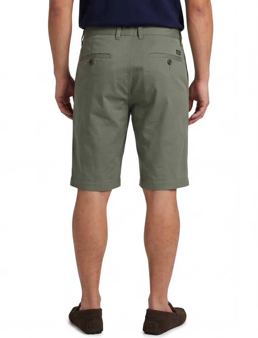 korte broek Superdry groen effen katoen