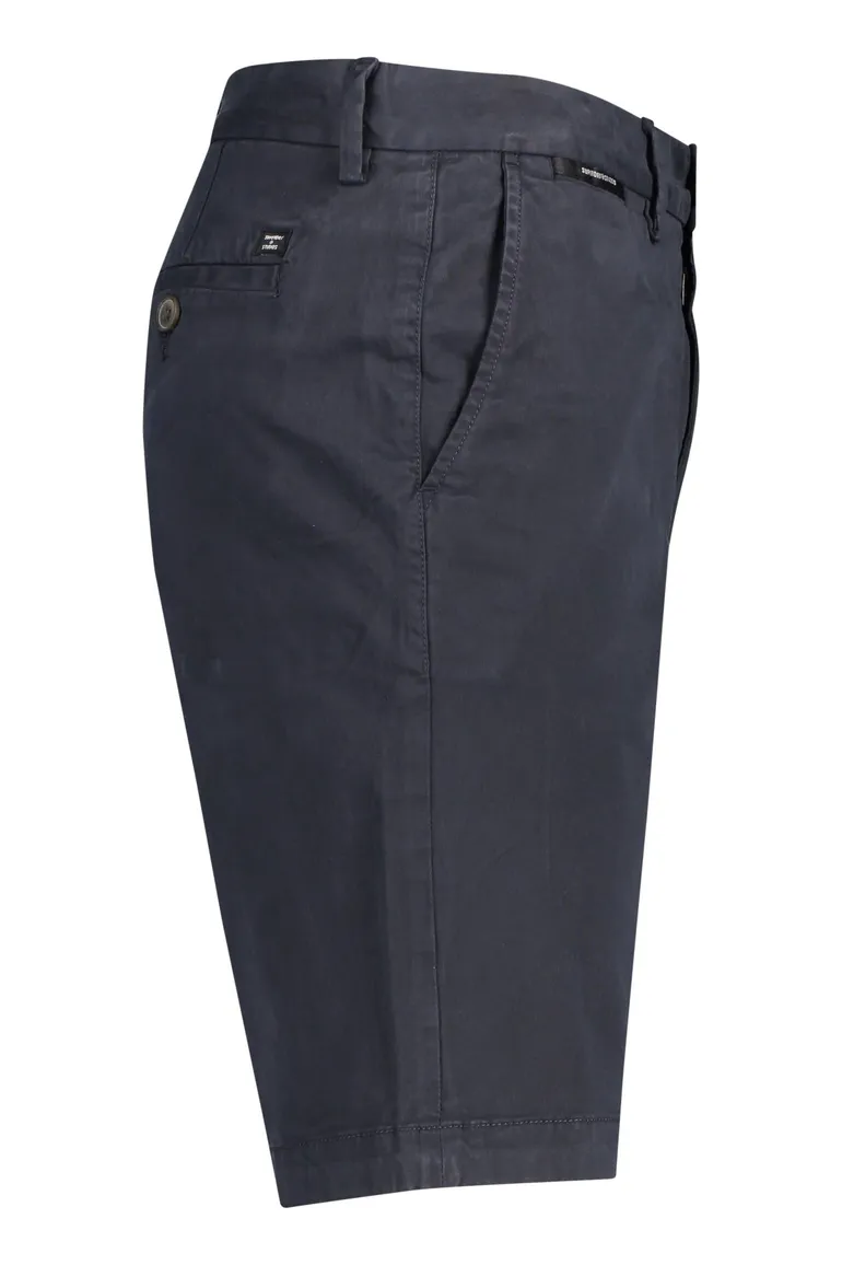 Superdry korte broek heren donkerblauw effen katoen
