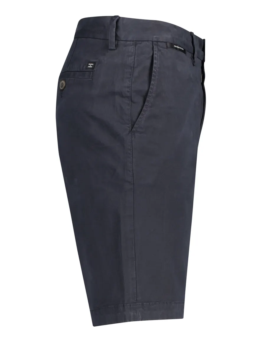 Superdry korte broek heren donkerblauw effen katoen