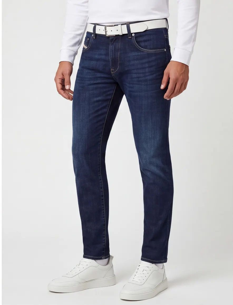 Spijkerbroek Diesel d-strukt donkerblauw