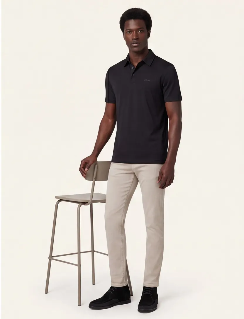 Zwart poloshirt Hugo Boss Palosh