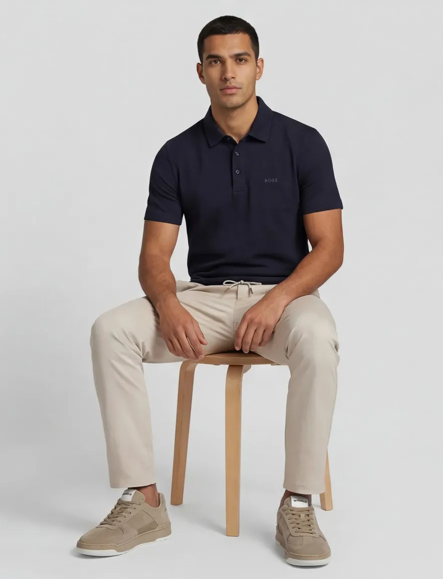 BOSS Black Palosh 30 polo donkerblauw