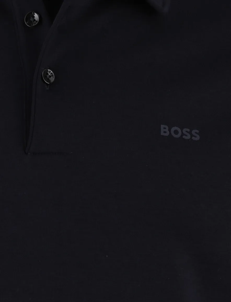 Katoenen donkerblauw polo BOSS Black Palosh