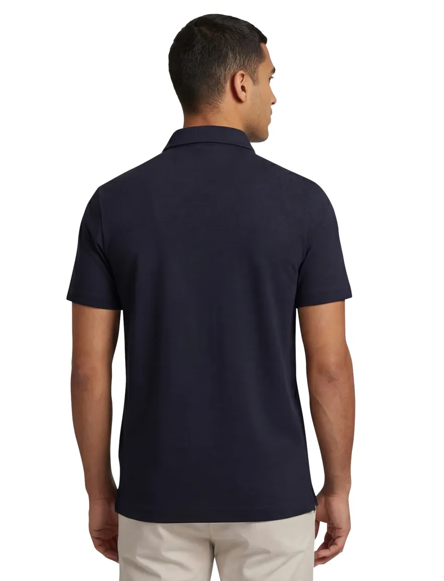 Katoenen donkerblauw polo BOSS Black Palosh