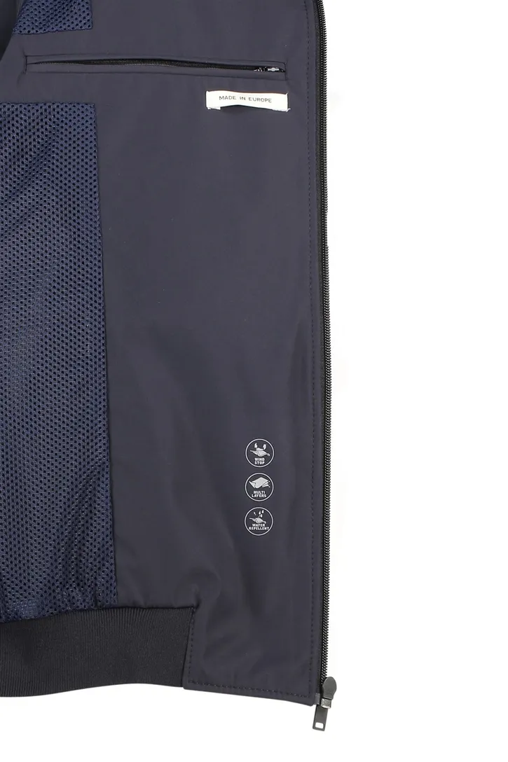 Portofino jas opstaande kraag donker blauw