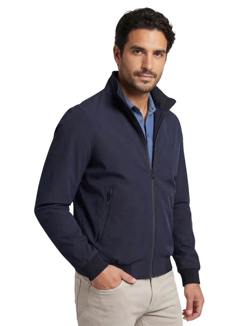 Portofino jas opstaande kraag donker blauw