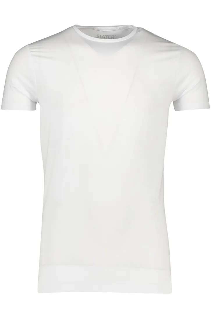 Slater t-shirt uni katoen wit