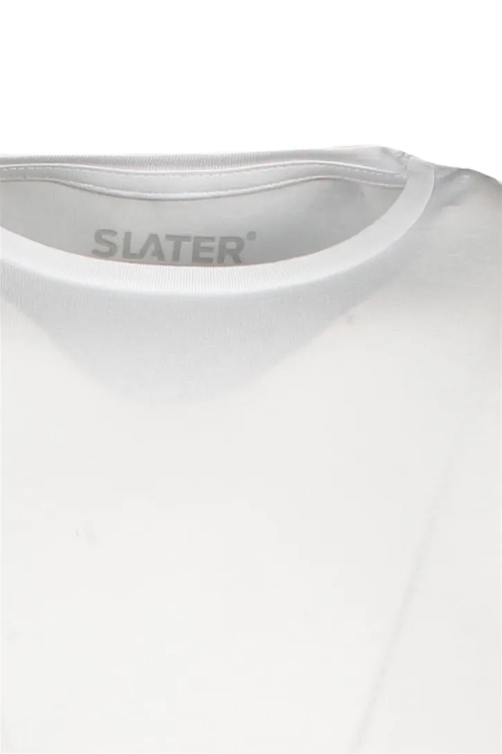 Slater t-shirt uni katoen wit