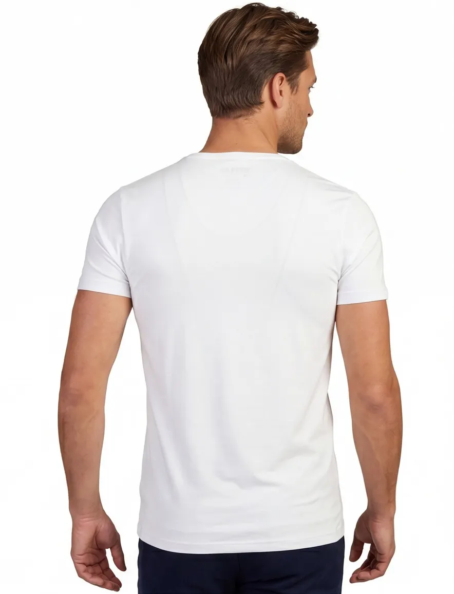 t-shirt Slater effen katoen wit
