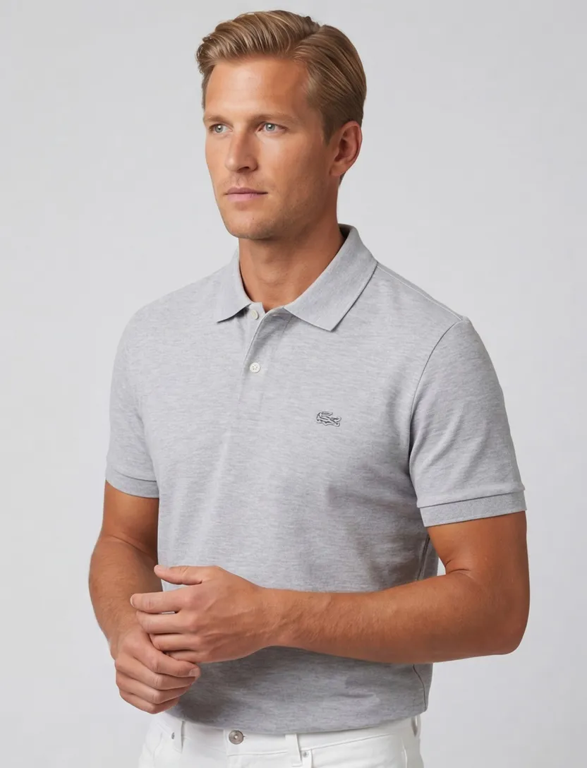 Lacoste poloshirt grijs Regular Fit