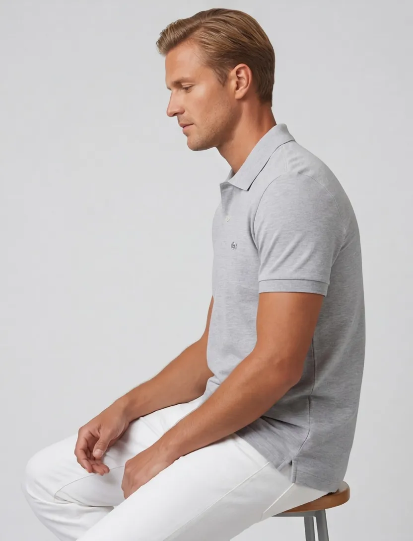 Lacoste poloshirt grijs Regular Fit