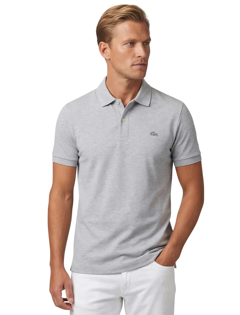 Lacoste poloshirt grijs Regular Fit