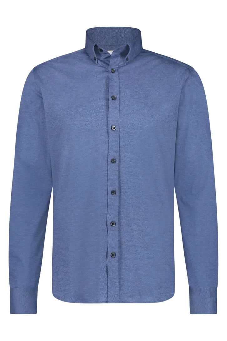 State of Art overhemd regular fit blauw gemeleerd