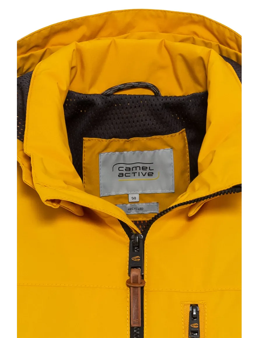 Camel Active jas met capuchon geel