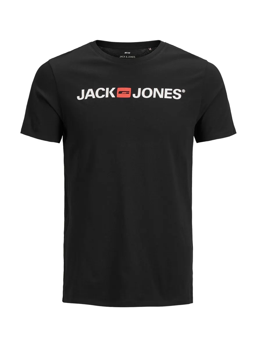 Jack & Jones t-shirt zwart effen Plus Size