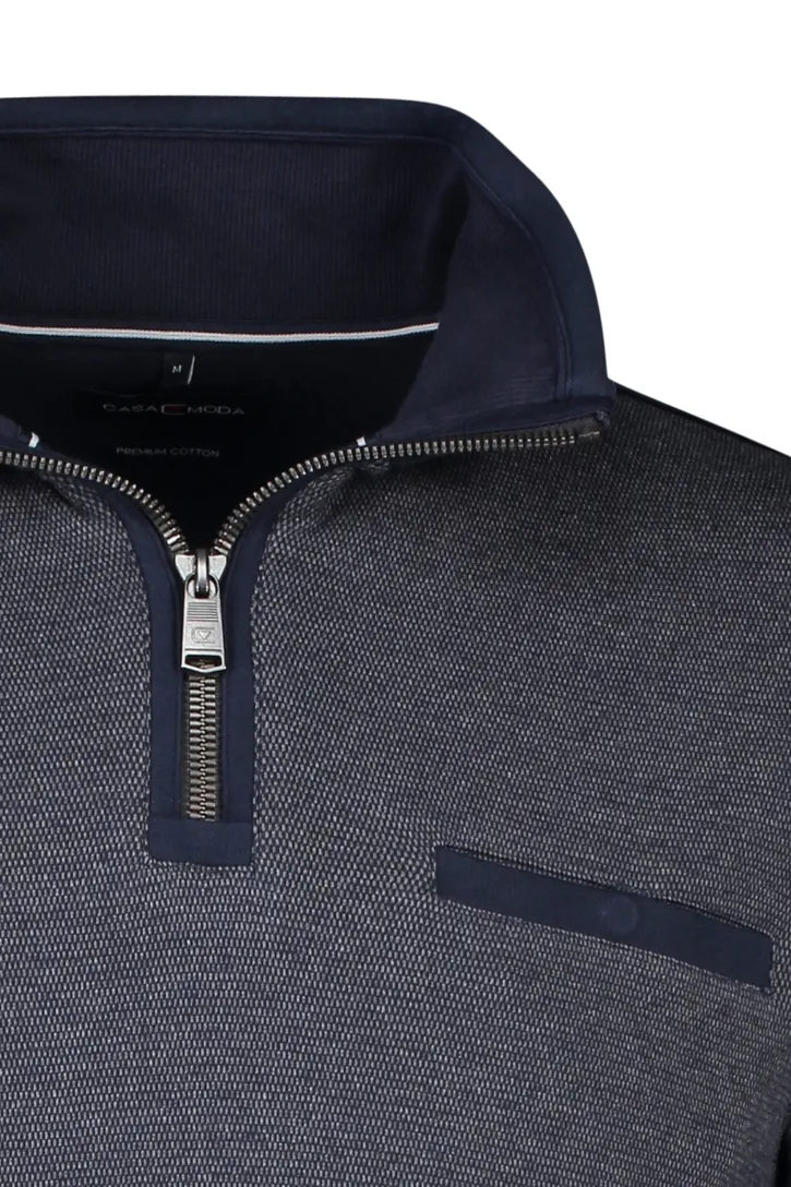 Trui Casa Moda donkerblauw borstzak