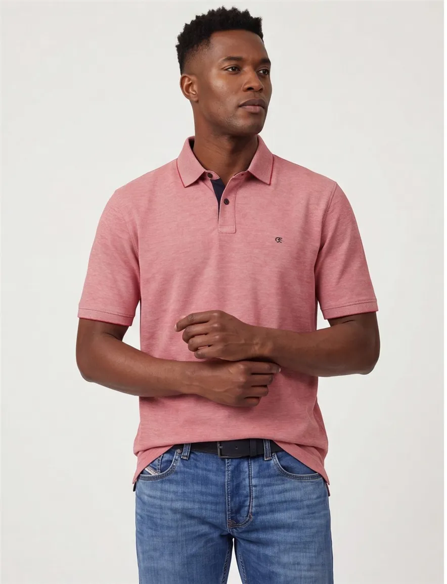 Casa Moda polo oranje gemeleerd
