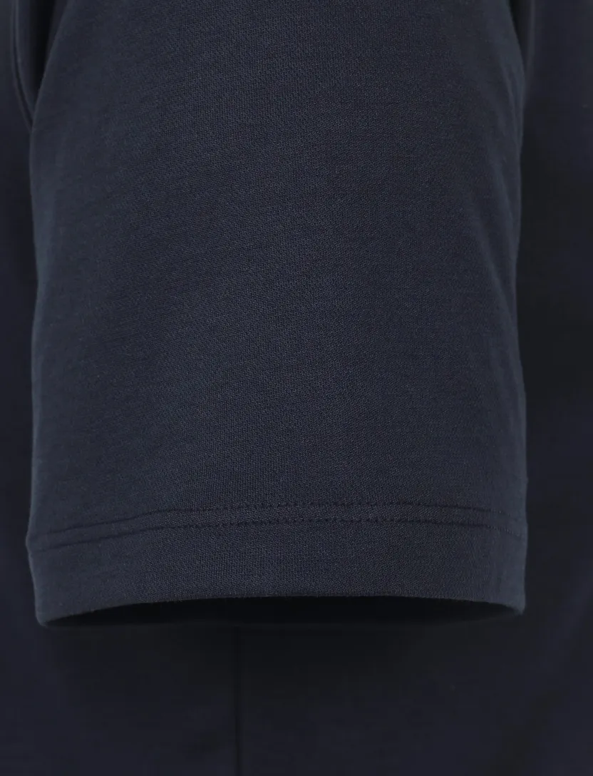 poloshirt korte mouw Casa Moda effen donkerblauw