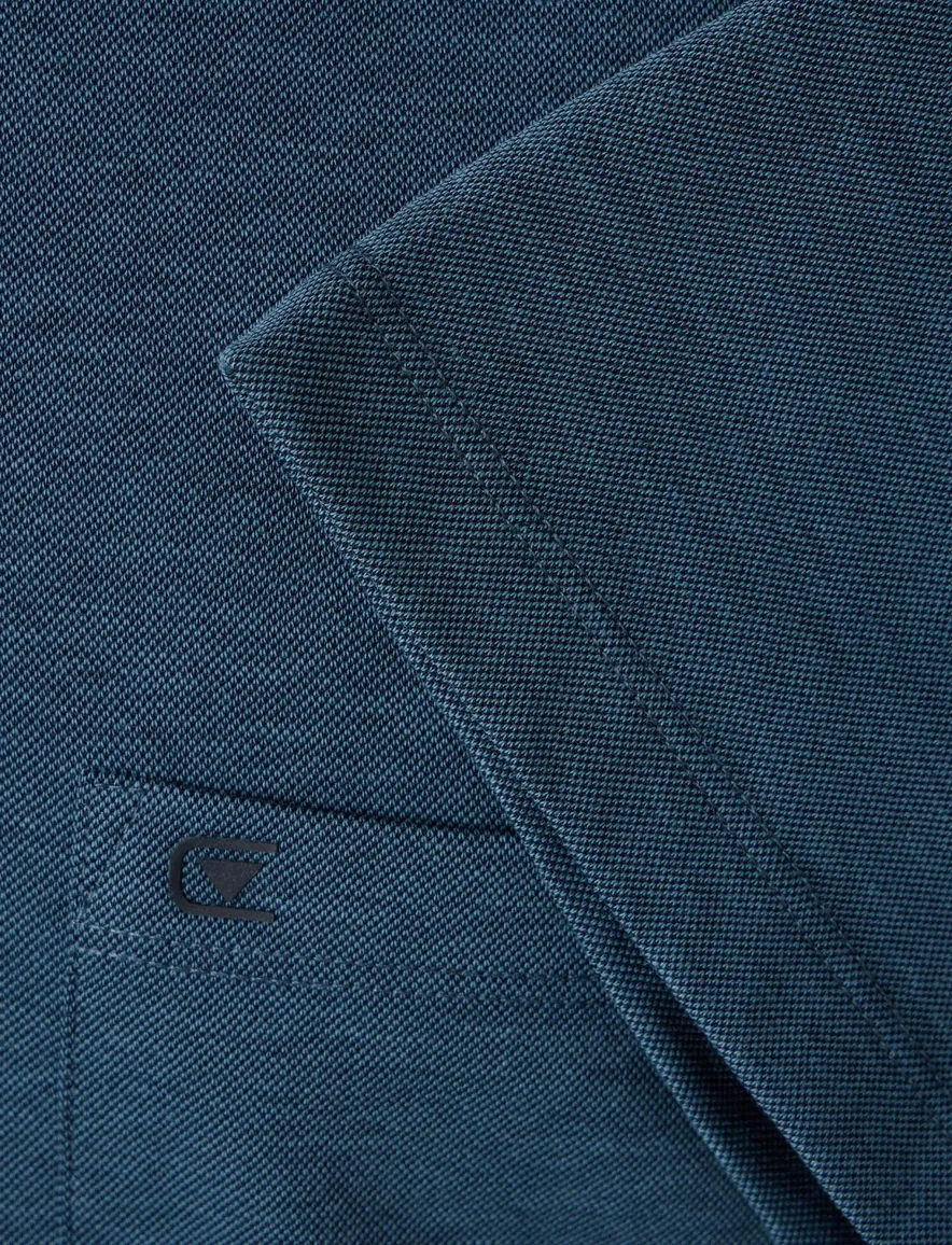 Casa Moda poloshirt korte mouw effen donkerblauw