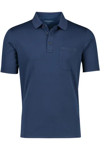 Casa Moda Casa Moda polo wijde fit donkerblauw effen katoen