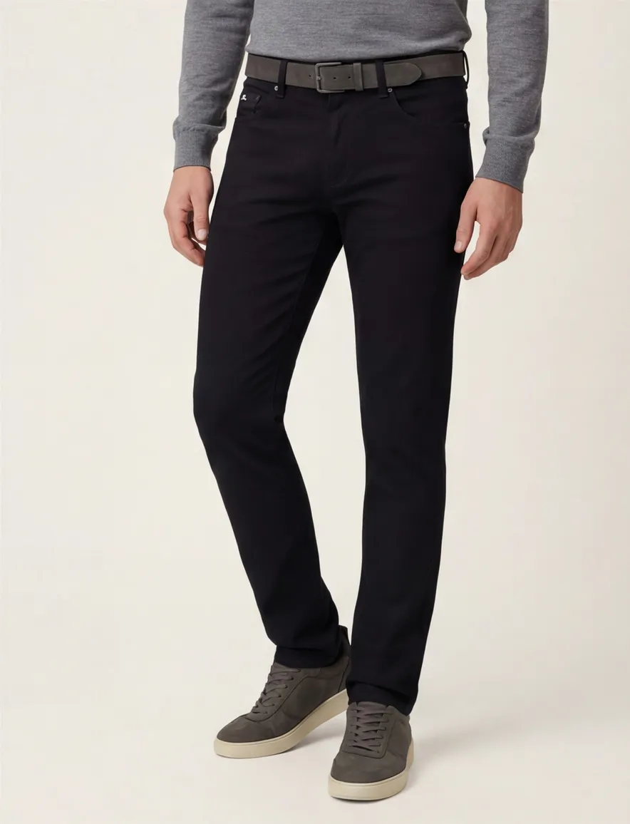 broek Vanguard zwart effen katoen V850