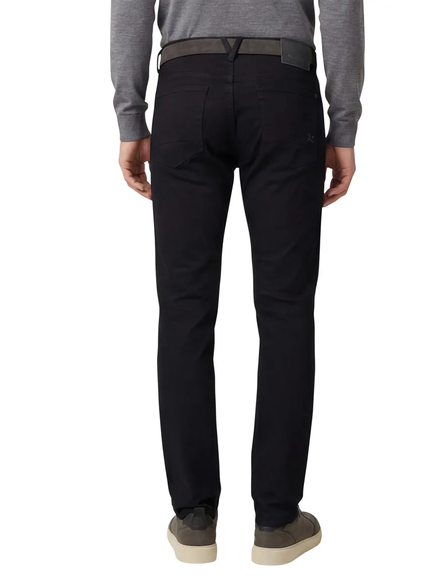 Vanguard Jeans V850 zwart effen katoen