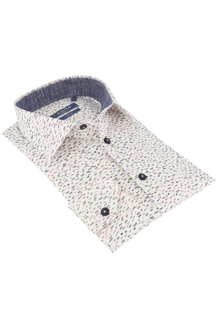 Ledub overhemd Modern Fit overhemd wit print