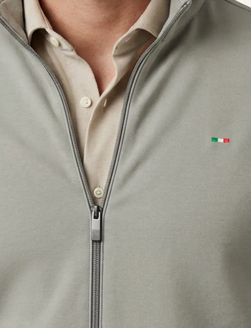 Portofino vest groen opstaande kraag