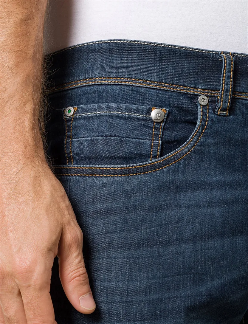Pierre Cardon jeans donkerblauw Lyon Tapered
