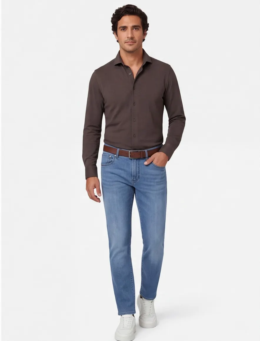 Pierre Cardin 5-pocket blauw