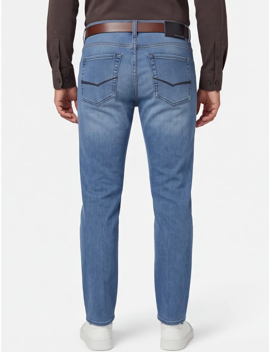 Pierre Cardin 5-pocket blauw