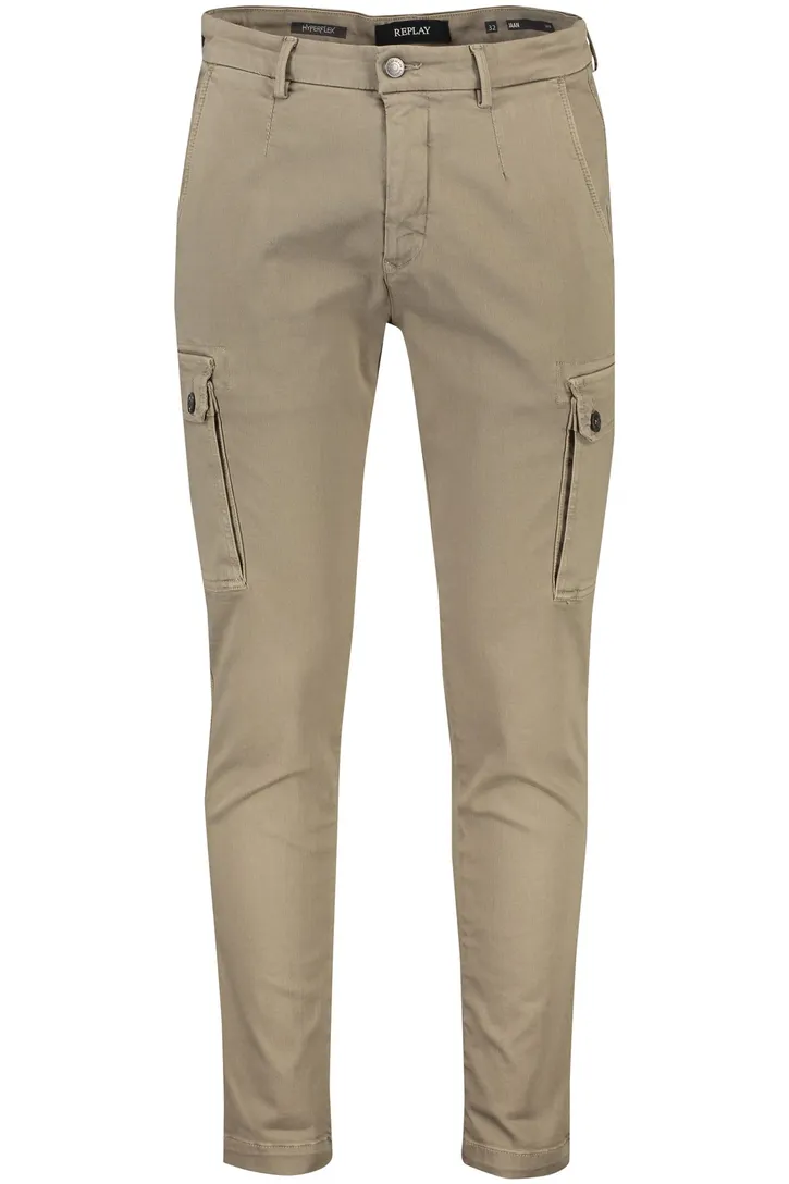 Replay cargo broek Jaan Slim Fit zand