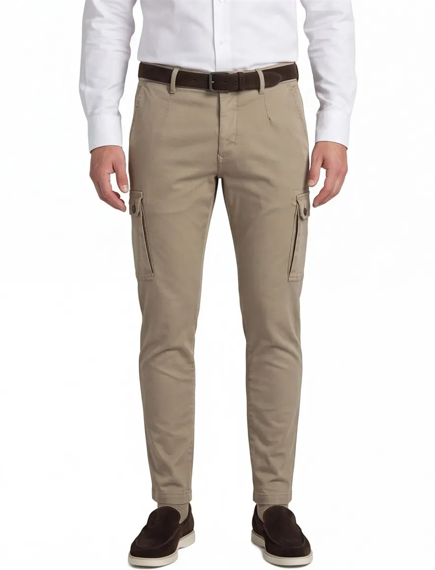 Replay chino Slim Fit model Jaan zand kleur
