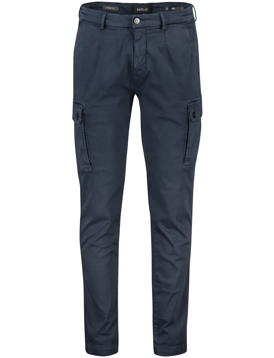 Replay chino donkerblauw Slim Fit model Jaan
