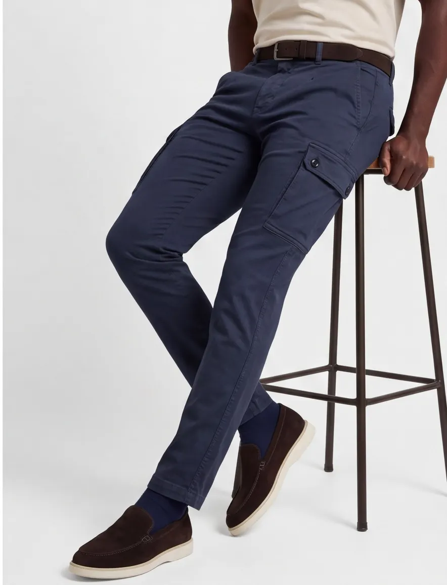 Replay chino donkerblauw Slim Fit model Jaan