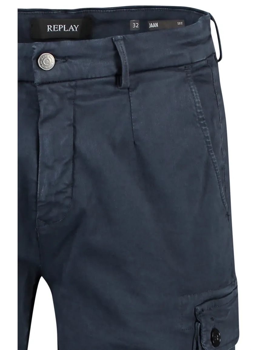Replay chino donkerblauw Slim Fit model Jaan