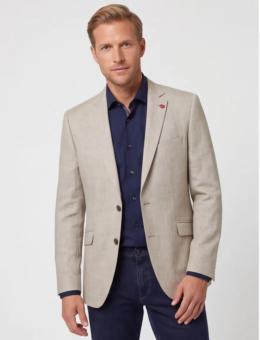 Beige colbert gemeleerd Digel